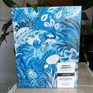 Apostrophe Fantasy Garden Puzzle - Blue and White